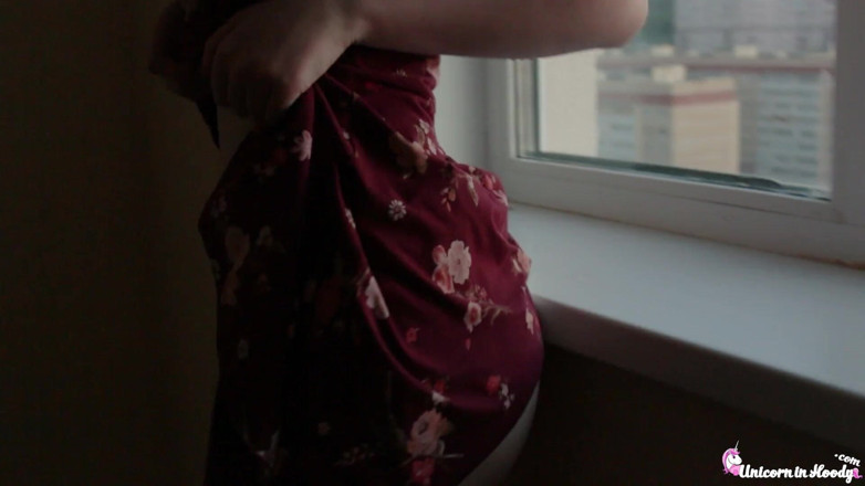Unicorn In Hoodie: Horny girl sex and blowjob - cum on panties