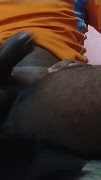 Tamil10inches grote zwarte lul selfie-sessie 1