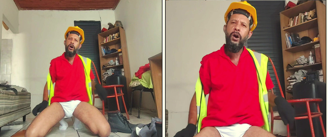 Stink HairyMale: Ropa interior blanca - Trabajador (cámara doble)