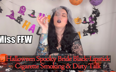 MissFFW: Halloween gespenstische braut, schwarzer lippenstift, zigarette raucht dirtytalk