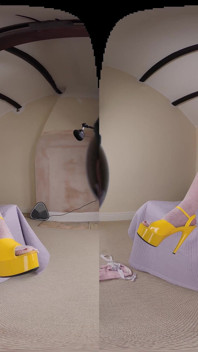 Máy bay bà già tóc vàng nóng bỏng Tracey Lain VR nhún mình
