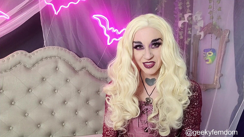 Geeky Femdom: Hocus Pocus - 魔女とのマンコを食べる取引