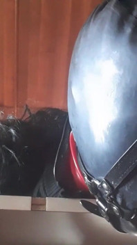17 minutes of hogtied extreme blowjob and deepthroat with massive oral creampie
