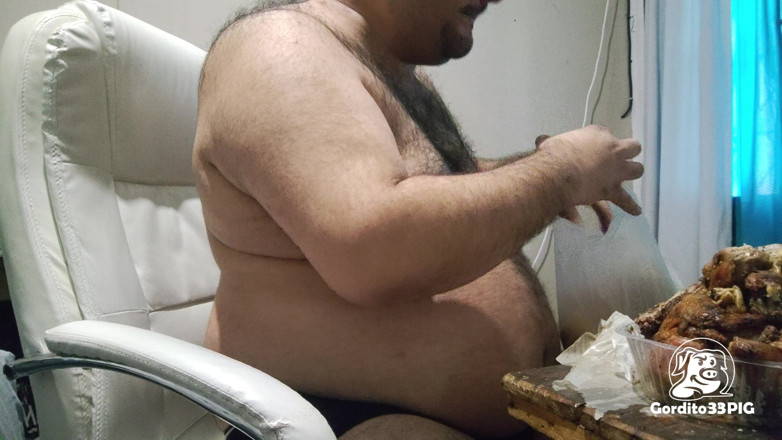 Gordito33PIG: Greedy Fat Pig Won't Stop Eating and Masturbating