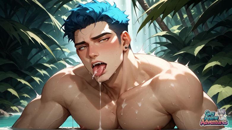 Gay Anime Adventures: Orgasmus tropického anální kolíku