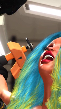 Секс мужской android жестко шпиляет горячую женщину с большими сиськами в научно-фантастической лаборатории