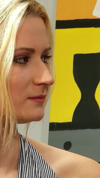 Cute skinny blonde teen Michaele licked and banged by stepfather
