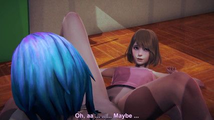 Waifu club 3D: Max and Chloe tribbing and cum together