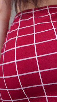 College Girl Idealny Tyłek I Obcisła Czerwona Mini Spódniczka