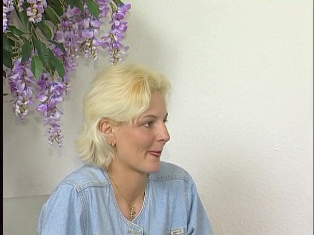 Lucky Cooch: Blonde chick blows hard cock and gets her pussy toyed