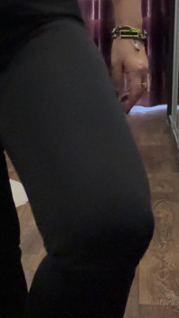 Beautiful Figure in Black Leggings XXX