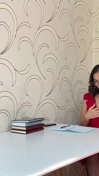 Slutty Teacher Checks Homework and Seduces a Loser Student