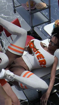 Yeni hooters kız anal restoran masasında futa menajeri tarafından sikiliyor