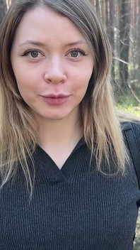 Schoolgirl Catwalk in Forest: but Clenching Ass Worship POV