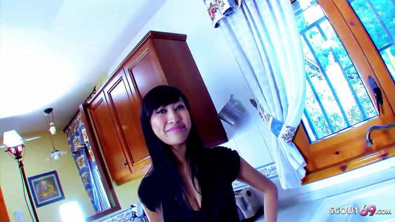 Asian porn collection: Horny skinny teen Sharon Lee gets her ass fucked by...