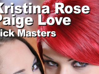Edge Interactive Publishing: Paige Love и Kristina Rose и Rick Masters сосут камшот на лицо в снежке