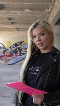 German Scout - Big Boobs Blonde MILF Barbi Sins Pick up for Risky Lost Place Fuck