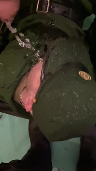 Russian Military Man Pissing on Kinky Policeman