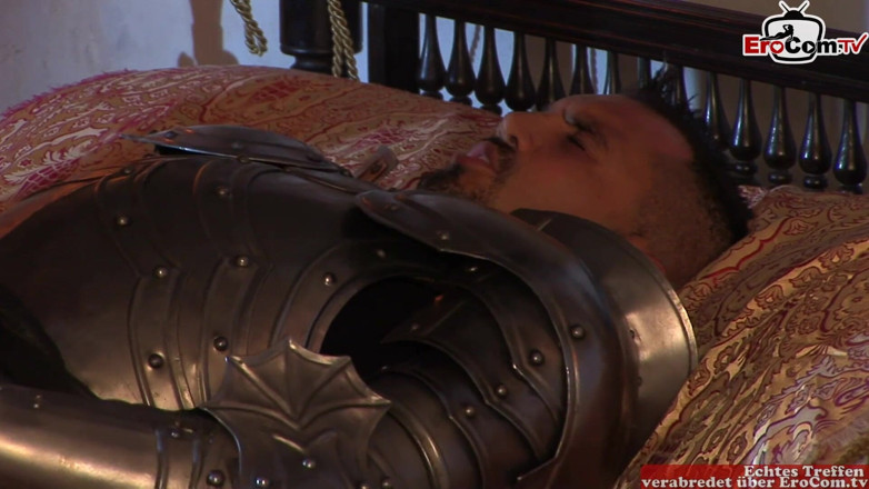EroCom: Natural tits black haired woman fucks with a knight in...