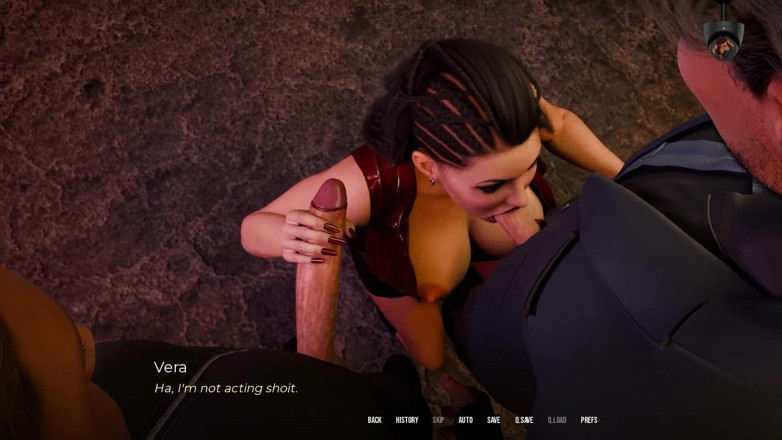 Dirty GamesXxX: W bezpieczeństwie lesbijka dmucha dwóch kolesi z dużymi kutasami w...