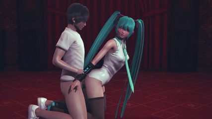 Waifu club 3D: Miku zerżnięta w dupę w klubie ze striptizem