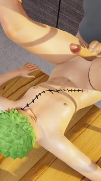 One Piece Yaoi - Zoro follada en una mesa