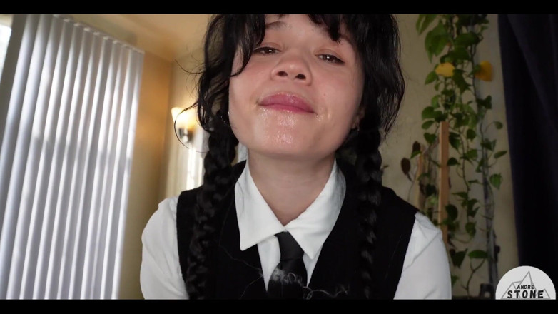 Andre Stone: Wednesday Addams Takes Huge Cock &amp; Load Ft. Yhivi