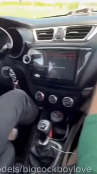 I'm Jerking off to a Taxi Driver in a Car Right on the Highway, Passers-by Spied on Me, and I Poured Cum on the Seat