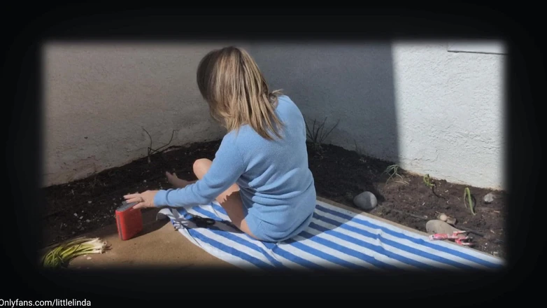 Little Linda: Wanna Cum Help Me in the Garden?