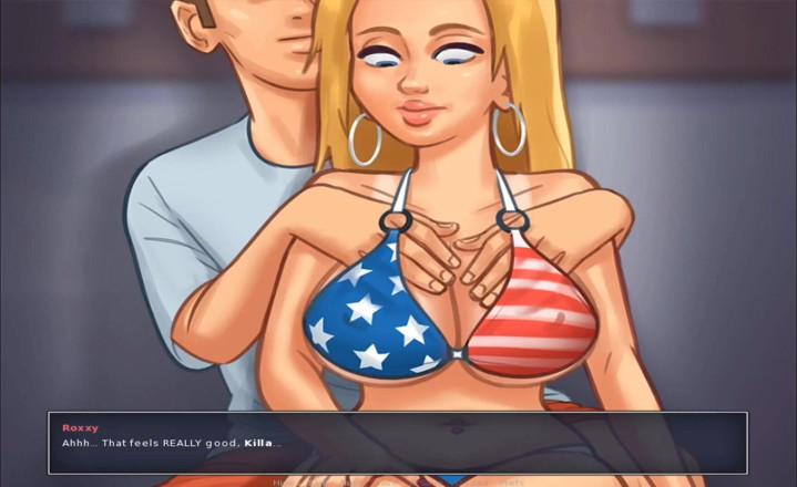 Hentai World: Yaz mevsimi efsanesi - kız arkadaşım plajda göğüslere masaj yapıyor