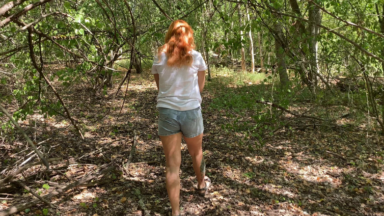 Hairy couple: Risky Forest Fucking 4K