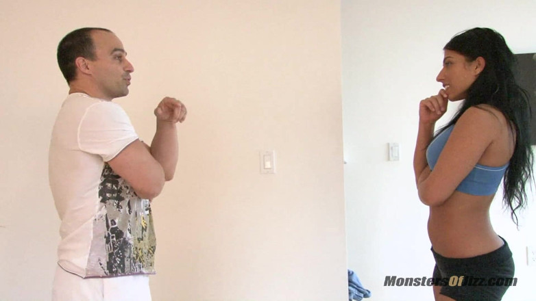Monsters Of Jizz: Hot little chick sucks dick