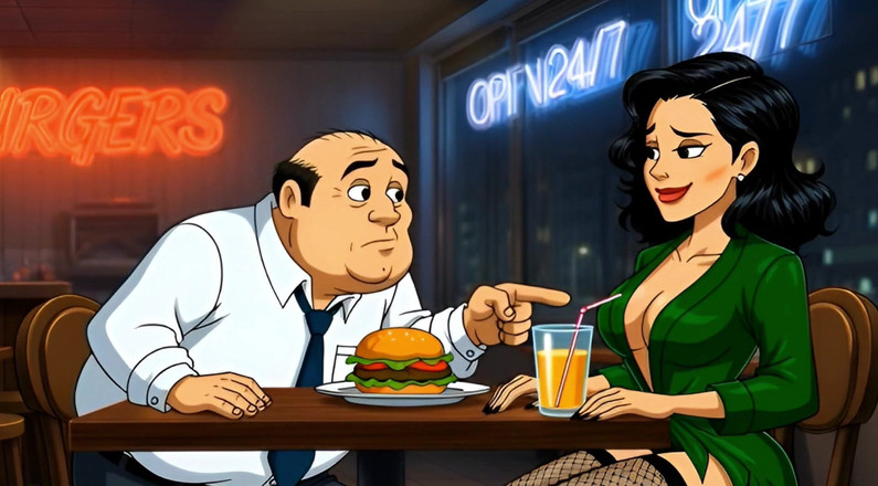 Octopussy Lovers Club: Sürtük Evli Kadın Edepsiz Umumi Tuvalette Sikiliyor. Karikatür