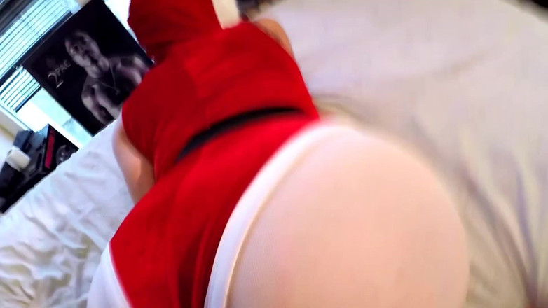 Nylon Xtreme: Juldame knulla inneslutning nylonmask