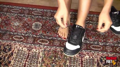 Fucked Feet: First Timer Twix's Size Three Feet! | Faphouse