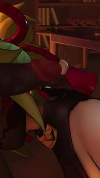 Kuki Shinobu About to Be Spitroasted by Hilichurls - Part 1 Genshin Impact Threesome Sex Video