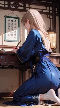 Blonde göttin in seide! Lazy Strolls, kniende Blicke und Einweiden ihrer Brust auf einem sonnendurchnässten japanischen Korridor