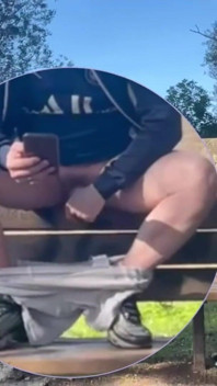 Amateur Boy Lost a Bet and Had to Expose and Touch His Cock in a Park