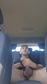 Mature Men Masturbating Naked in the Car