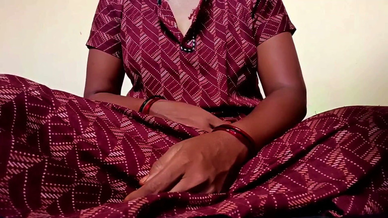 Ammukutty88: Ammu squeezes her breasts while wearing her nightie, turning up...