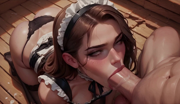 The Scenes: Ai Anime Maid Teen POV Blowjob & Explosive Facial - Rough Anal...