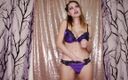 Lady Mesmeratrix Official: Instrução de punheta em lingerie sexy violeta