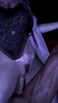 3D Huge Boobs Slut MILF Sitting on the Huge Dick