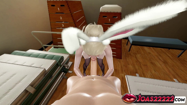 Joas22222: Melissa Nylon animación 3D - paja con guantes de cuero, mamada descuidada,...