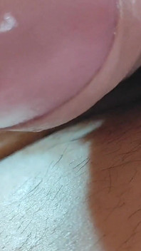 Close-up of Glans Ejaculating Intensely Before Cumming.