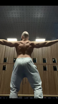 Sweaty Flexing After Training