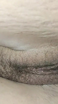 Side-lying Hairy Pussy & Ass - Quick Backside Fuck
