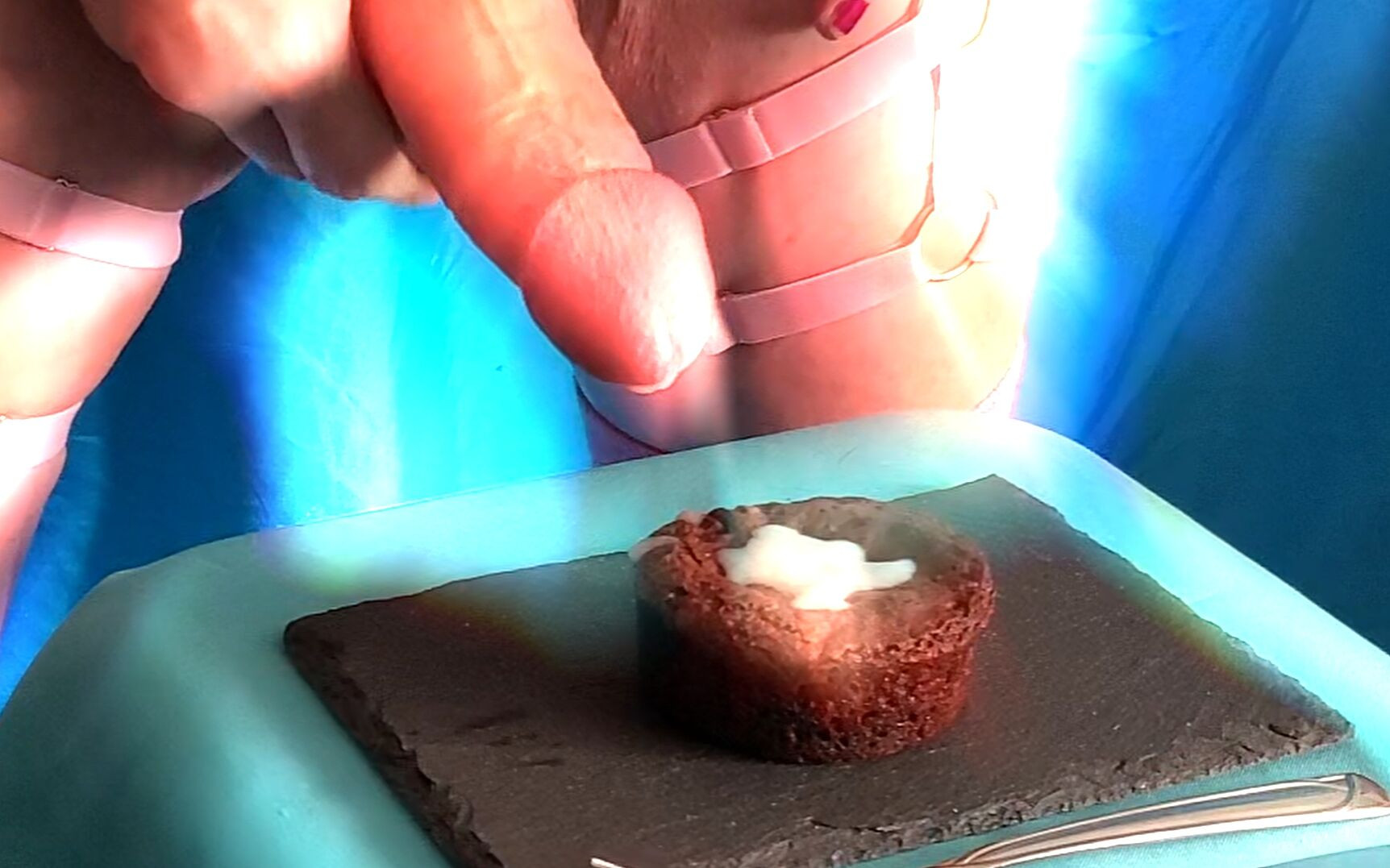Rikki Ocean Adds Her Thick - Fresh Nut Cream to a Brownie and Eats It - BeckhamCC Trans Collection