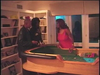 Hot Sex Party: Redhead and brunette busty ebony chicks are blowing cock and...