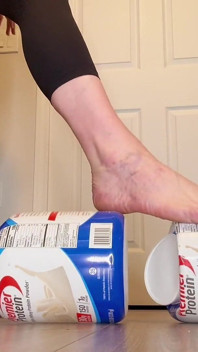 Size 16 Foot Domination: Protein Tubs Crushed Like Toys
